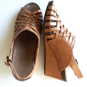 Chocolat Blu Woven Leather Sandals Size 36